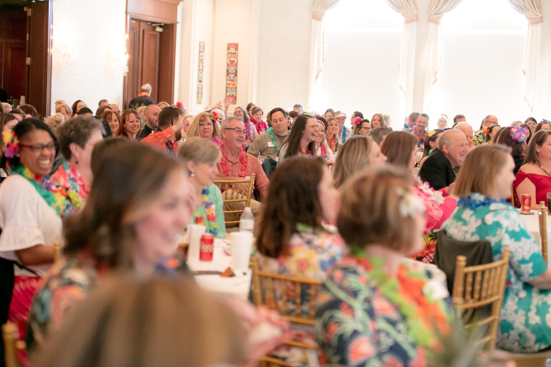 Faculty and staff audience enjoying a Kevin Snyder keynote